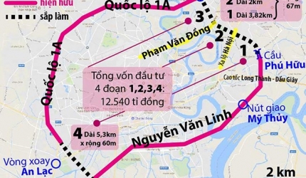 TP.HCM: Yêu cầu triển khai nhanh các đoạn còn lại của Vành đai 2